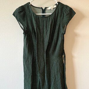 Ann Taylor Loft Green Polka Dot Dress